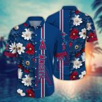 MLB Los Angeles Angels Hawaiian Shirt: Floral Finesse for Sports Fans