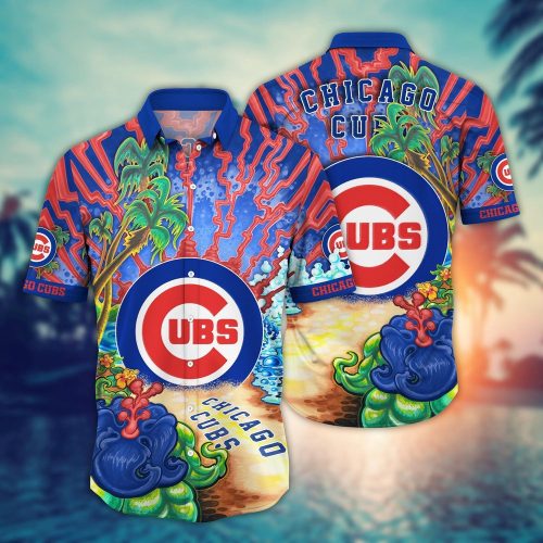 MLB Chicago Cubs Hawaiian Shirt: Diamond Dreamscape for Sports Fans