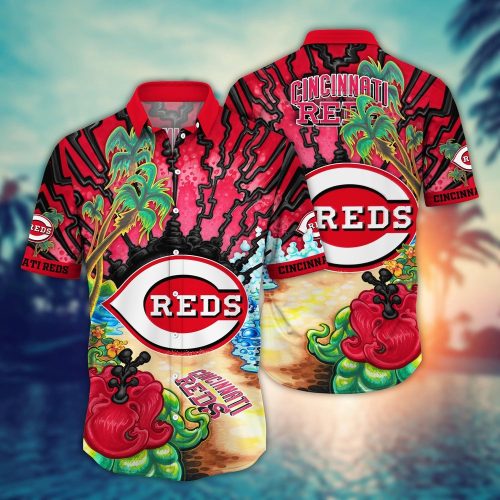 MLB Cincinnati Reds Hawaiian Shirt: Diamond Dreamscape for Sports Fans