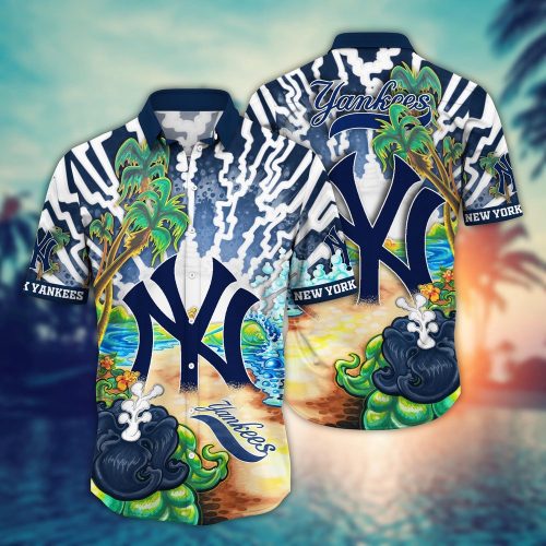 MLB New York Yankees Hawaiian Shirt: Diamond Dreamscape for Sports Fans