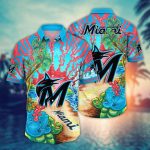 MLB Miami Marlins Hawaiian Shirt: Diamond Dreamscape for Sports Fans