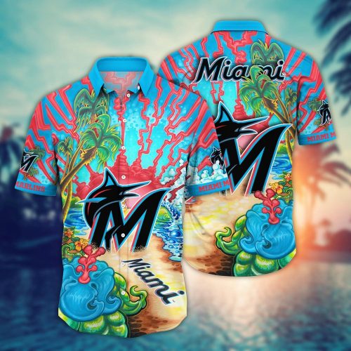 MLB Miami Marlins Hawaiian Shirt: Diamond Dreamscape for Sports Fans