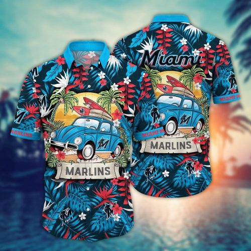 MLB Miami Marlins Hawaiian Shirt: Summer Heatwave Gear for Sports Fans