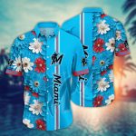 MLB Miami Marlins Hawaiian Shirt: Floral Finesse for Sports Fans