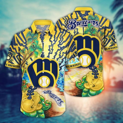 MLB Milwaukee Brewers Hawaiian Shirt: Diamond Dreamscape for Sports Fans