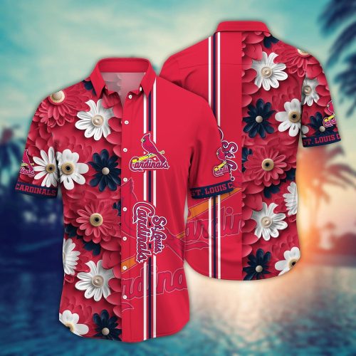 MLB St Louis Cardinals Hawaiian Shirt: Floral Finesse for Sports Fans