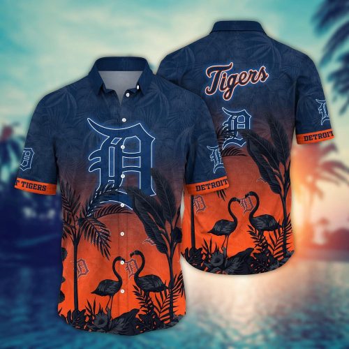 MLB Detroit Tigers Hawaiian Shirt: Sunset Chase Fan Gift