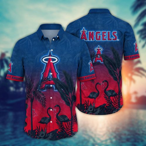 MLB Los Angeles Angels Hawaiian Shirt - Sunset Chase Gift For Fans