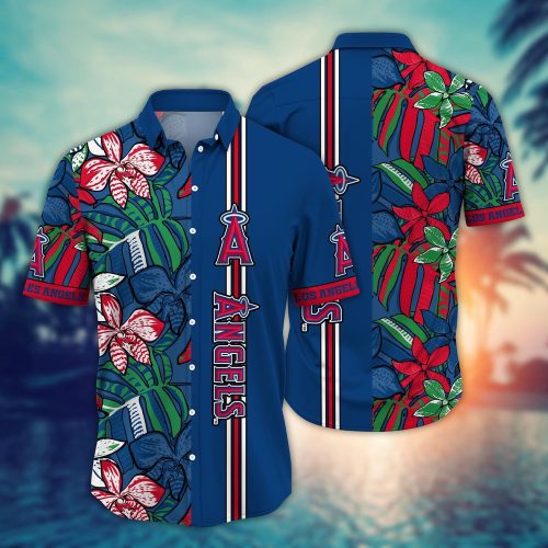 MLB Los Angeles Angels Hawaiian Shirt: Summer Swirl Fan Gift