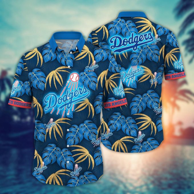 MLB Los Angeles Dodgers Hawaiian Shirt: Floral Symphony Fan Gift