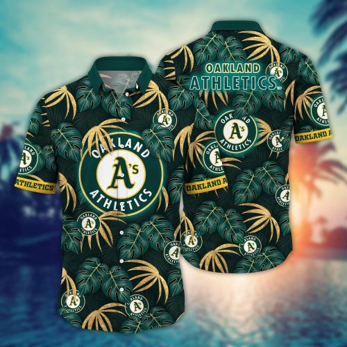 MLB Oakland Athletics Hawaiian Shirt: Floral Symphony Gift for Fans