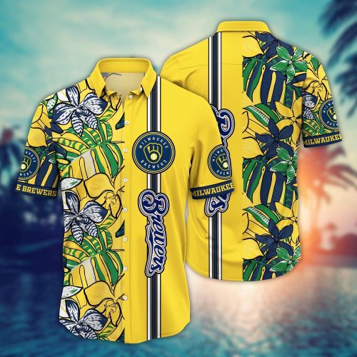 MLB Milwaukee Brewers Hawaiian Shirt - Summer Swirl Fan Gift