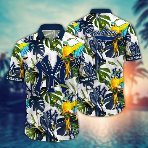 MLB New York Yankees Hawaiian Shirt: Victory In Bloom Fan Gift