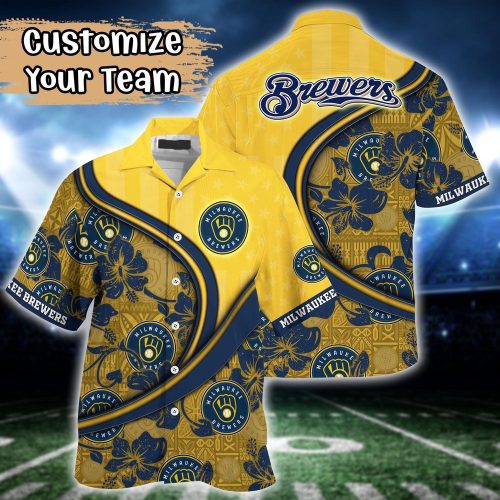 Custom MLB Milwaukee Brewers Hawaiian Shirt - Fan Favorite Harmony Hues