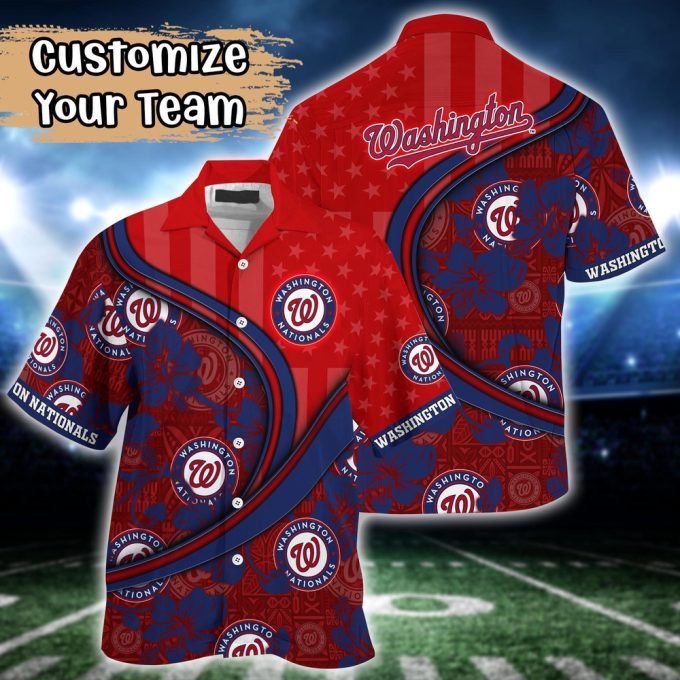Unique MLB Washington Nationals Hawaiian Shirt for Fans – Custom Harmony Hues