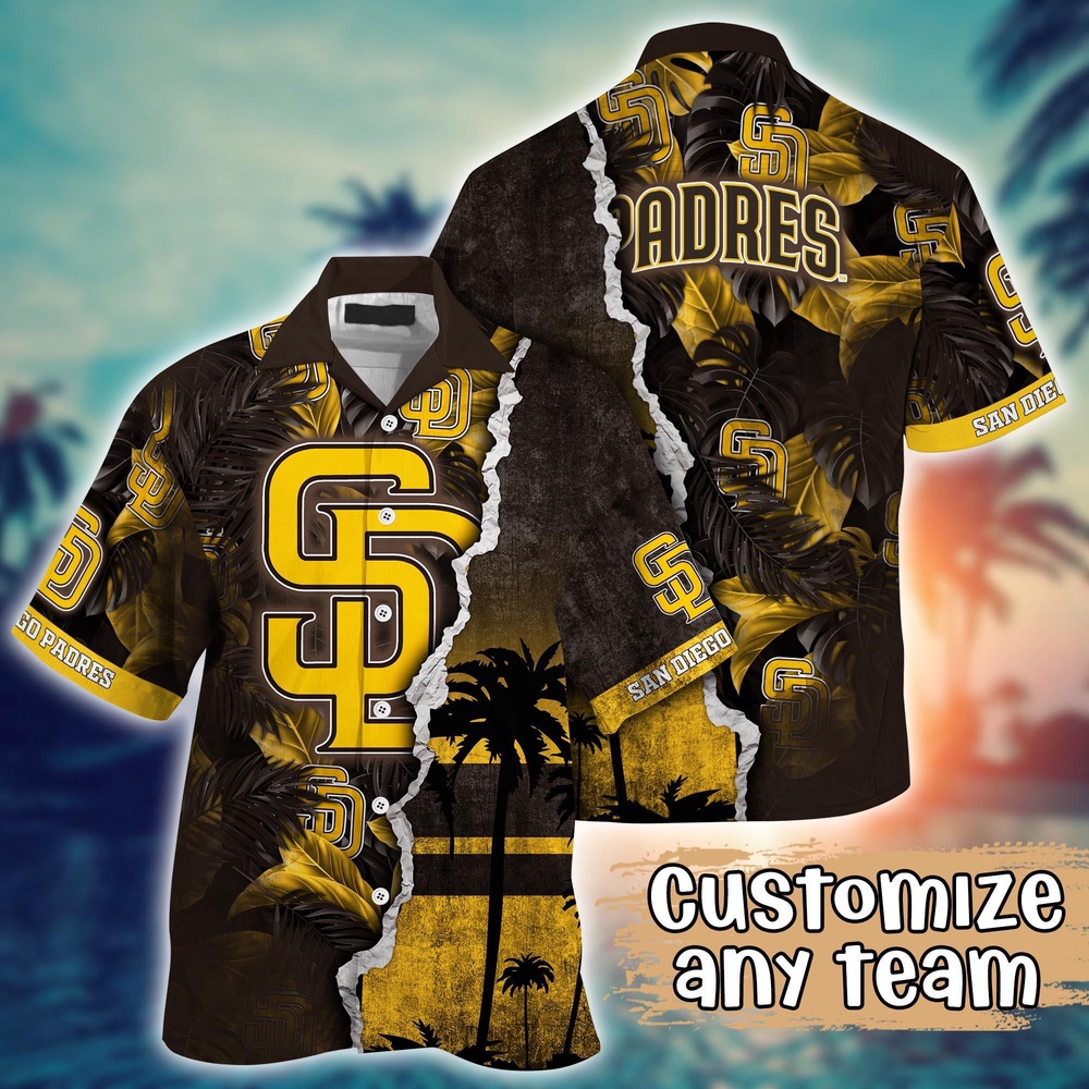 MLB San Diego Padres Custom Hawaiian Shirt: Champion Chic Couture for Fans MLB San Diego Padres Custom Hawaiian Shirt: Champion Chic Couture for Fans