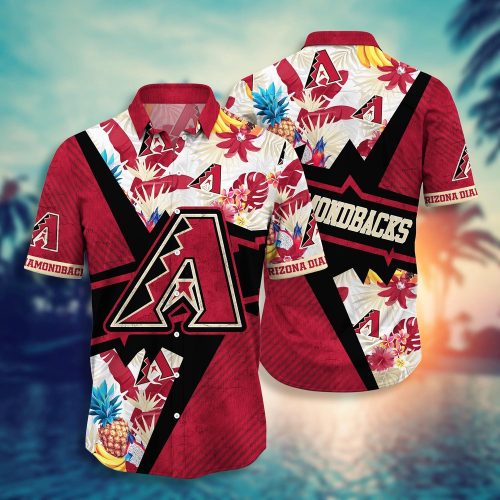 MLB Arizona Diamondbacks Hawaiian Shirt: Sunset Flower Design for Fans