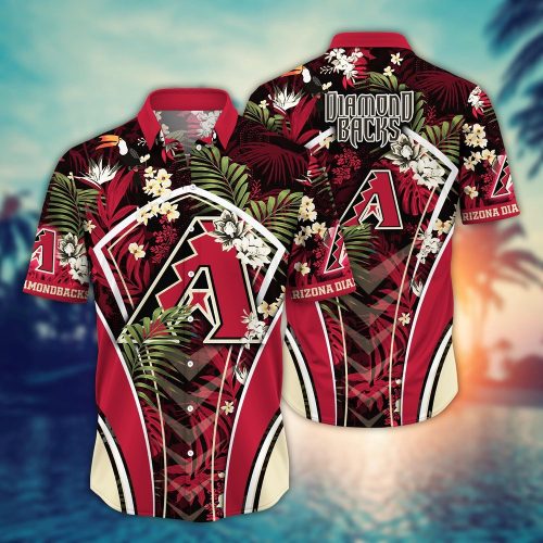 MLB Arizona Diamondbacks Hawaiian Shirt: Flower Strike Pose for Fans