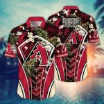 MLB Arizona Diamondbacks Hawaiian Shirt: Flower Strike Pose for Fans
