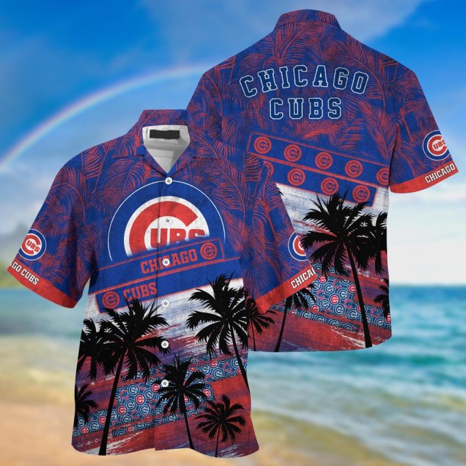 MLB Chicago Cubs Hawaiian Shirt with Palm Tree Pattern – Perfect for Fans!