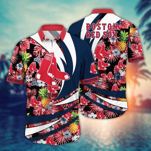 Boston Red Sox Hawaiian Shirt: Flower Bloom In Glory For Fans - MLB Official Merchandise