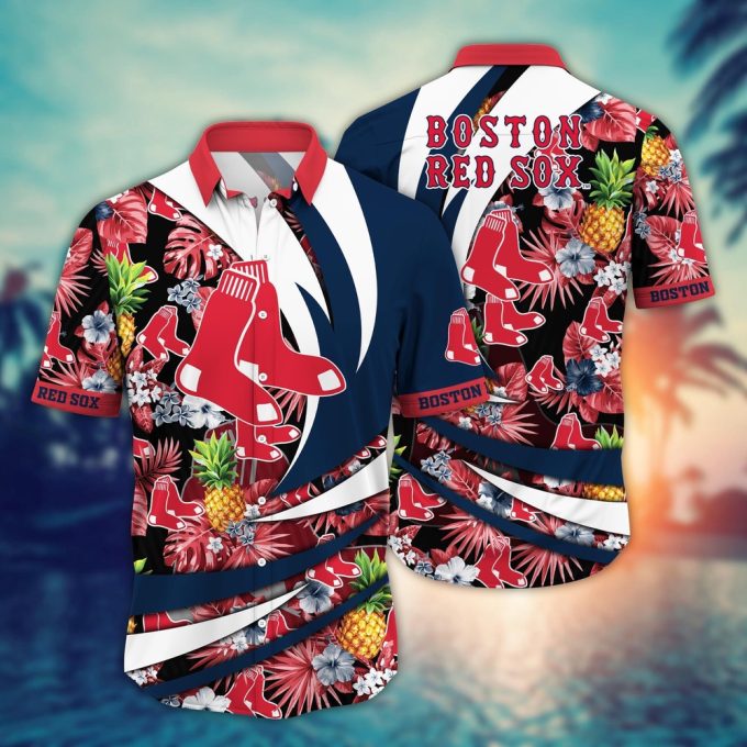 Boston Red Sox Hawaiian Shirt: Flower Bloom In Glory For Fans – MLB Official Merchandise