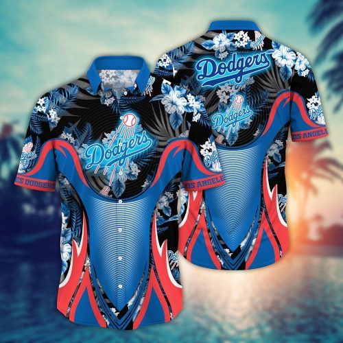 MLB Los Angeles Dodgers Hawaiian Shirt - Flower Grandstand Glamour for Fans