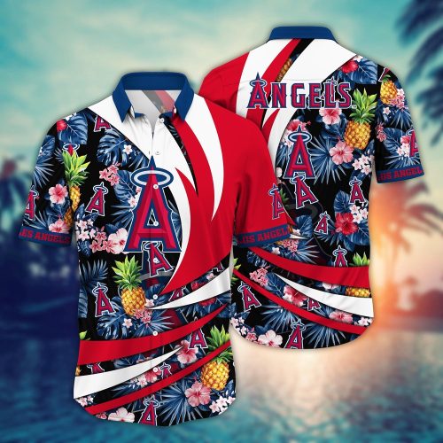 Los Angeles Angels Hawaiian Shirt: Flower Bloom For Fans