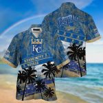 Kansas City Royals Hawaiian Shirt: Palm Tree Pattern for Fans of MLB Sports