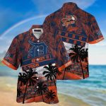 MLB Detroit Tigers Hawaiian Shirt with Palm Tree Pattern – Perfect for Sports Fans