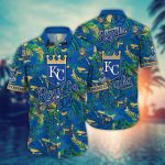 MLB Kansas City Royals Hawaiian Shirt: Fan Paradise with Flowers and Palm Trees