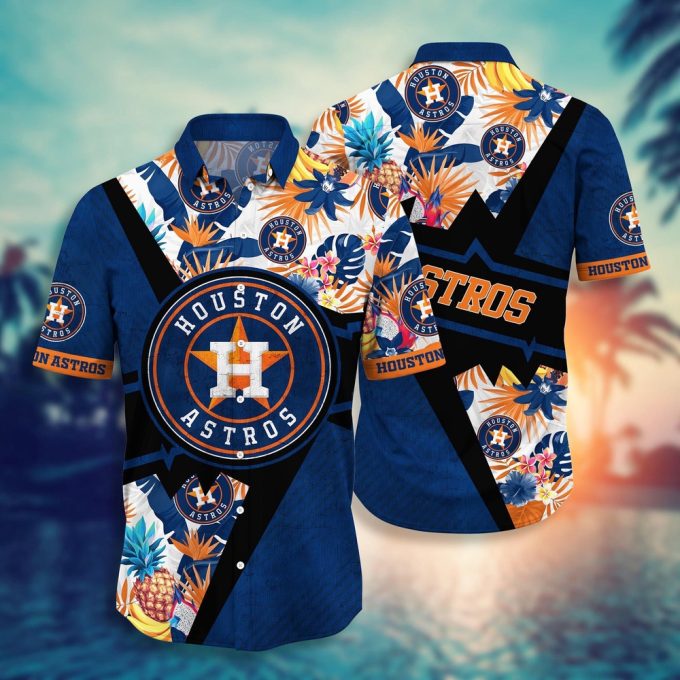 MLB Houston Astros Hawaiian Shirt: Swing Into Sunset with Floral Design for Fans