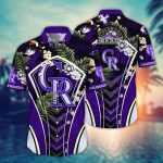 MLB Colorado Rockies Hawaiian Shirt: Flower Strike A Style Pose For Fans