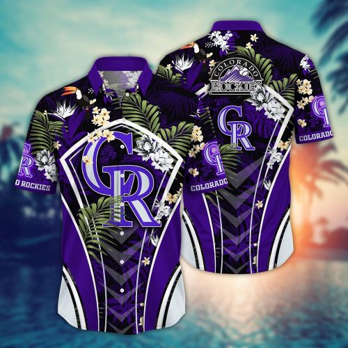 MLB Colorado Rockies Hawaiian Shirt: Flower Strike A Style Pose For Fans