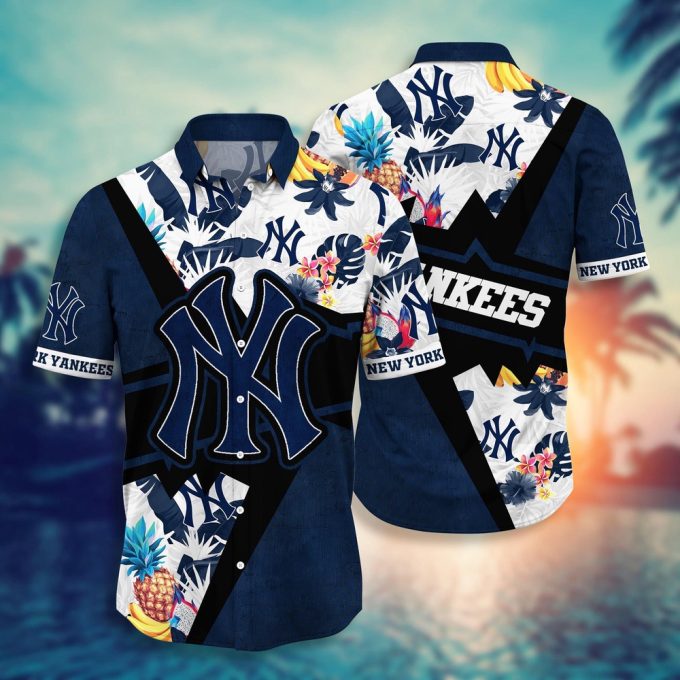 MLB New York Yankees Hawaiian Shirt: Swing Into Sunset with Fans!