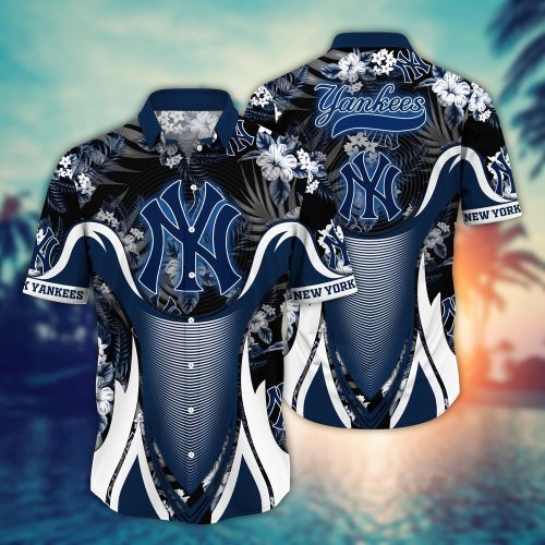 MLB New York Yankees Hawaiian Shirt: Flower Grandstand Glamour for Fans
