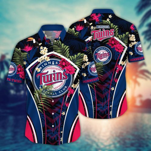 Minnesota Twins Hawaiian Shirt: Flower Strike Pose for MLB Fans