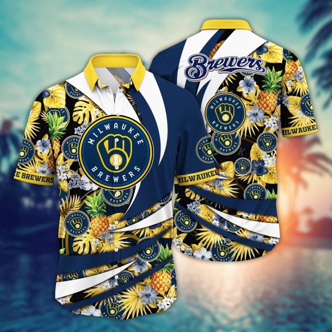 Milwaukee Brewers Hawaiian Shirt: Flower Bloom Glory for Fans