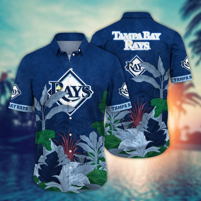 MLB Tampa Bay Rays Hawaiian Shirt – Tropical Trees Pattern for Fans