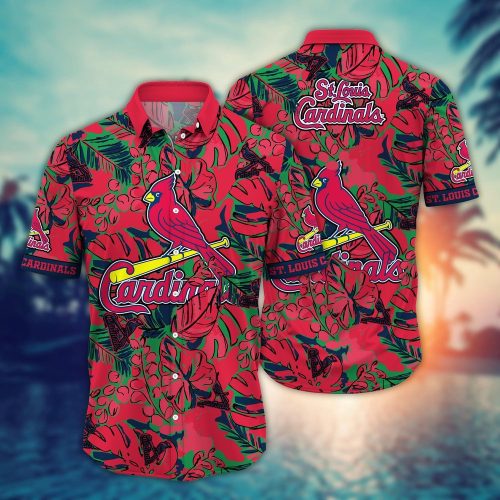 MLB St Louis Cardinals Hawaiian Shirt - Fan Favorite Palm Tree Paradise Design