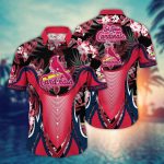 MLB St Louis Cardinals Hawaiian Shirt: Flower Grandstand Glamour for Fans