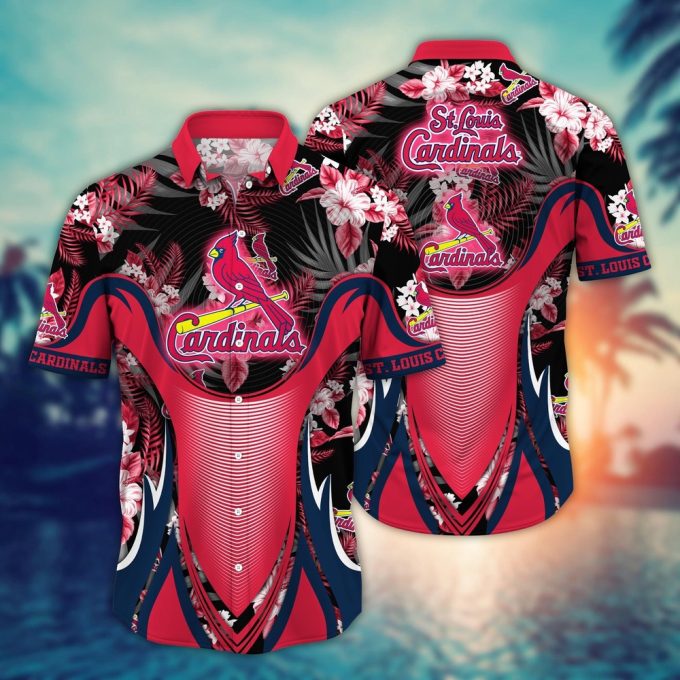 MLB St Louis Cardinals Hawaiian Shirt: Flower Grandstand Glamour for Fans