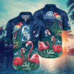 Seattle Mariners Hawaiian Shirt: Pink Crane Pattern – MLB Fan Essential
