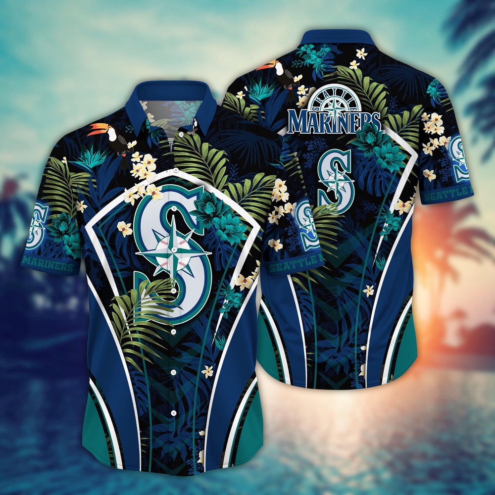 MLB Seattle Mariners Hawaiian Shirt: Flower Strike Style for Fans MLB Seattle Mariners Hawaiian Shirt: Flower Strike Style for Fans