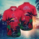 MLB St Louis Cardinals Hawaiian Shirt: Tropical Trees Pattern for Fans