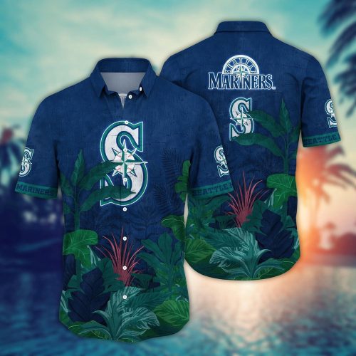 MLB Seattle Mariners Hawaiian Shirt: Fan Favorite Tropical Trees Pattern