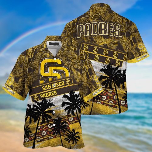 MLB San Diego Padres Hawaiian Shirt with Palm Tree Pattern - Perfect for Fans of Sports