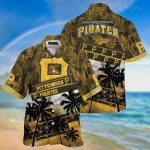 Pittsburgh Pirates Hawaiian Shirt: Official MLB Fan Gear with Palm Tree Pattern