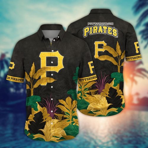 Pittsburgh Pirates MLB Hawaiian Shirt: Flower Tropical Trees Pattern - Ideal for Fans
