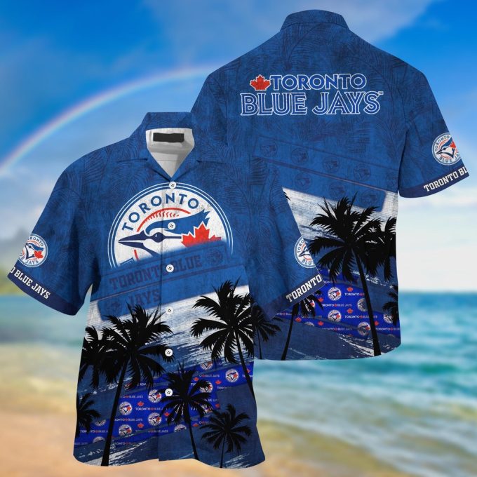 MLB Toronto Blue Jays Hawaiian Shirt: Palm Tree Pattern for Fans of Sports